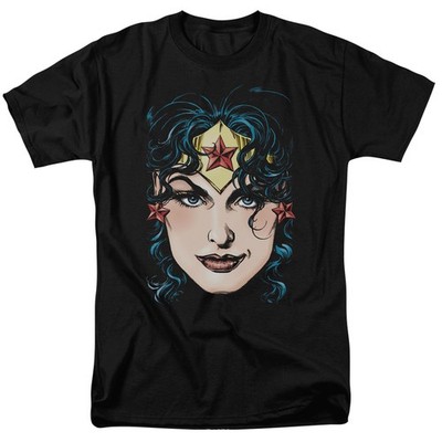 T-shirt Wonder Woman Tête Femme - Gris Foncé, Taille L, Neuf Avec étiquettes