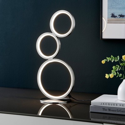 Lite Source Fedora 17 1/4'' High Brushed Nickel LED Accent Table Lamp