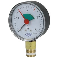 "Oeg Heizungsmanometer 3/8\" Radial Ø 63 Mm 0 - 4 Bar Selbstdichtend"