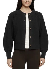 NWT Banana Republic Women's Chunky Knit Button Front Cardigan, Black, Sz Medium