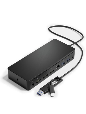 D6000 Universal Docking Station, USB 3.0 and USB C Single 5K or Triple 4K Displa