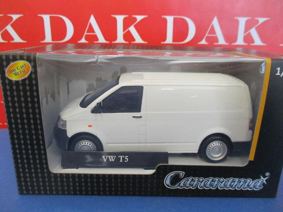 Die cast 1/43 Modellino Furgone Van Volkswagen Transporter T5 bianco Cararama - Immagine 4 di 4