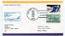 D1311 FFC Lufthansa LH 480 Boeing 747 Frankfurt - Mexico 1981 USA