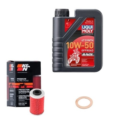 K&N Ölfilter Set LM 10W-50 Off. Race 1L für Husaberg FS 450 E Supermoto Bj.2008