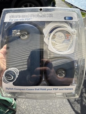 Score PSP Store And Protect Kit Protective Cases Travel Game Duo View Case NEW