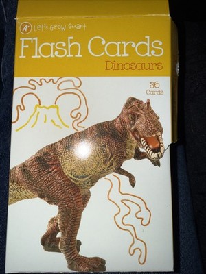 A+ Let s Grow Smart Flash Cards -- Dinosaurs.  Box Is Ripped