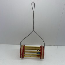 Vintage Wooden Push/pull Ball Popper Toy Cool Antique Find! 17”
