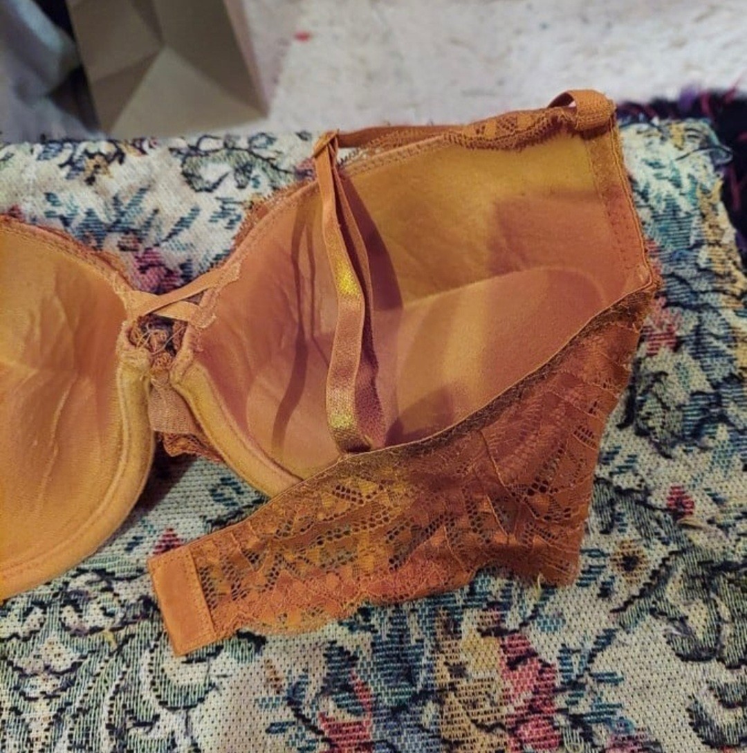 Gold Triangles Pattern  34d Padded Bra - image 6