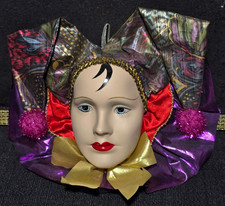 Vintage Mardi Gras Hanging Face Mask