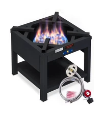 ARC Single Burner Propane Stove, 200,000BTU Cast Iron High Pressure Outdoor P...
