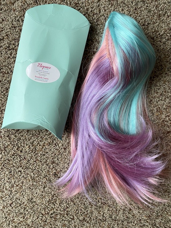 Beautifully Custom 18 Inch Doll Wig- Sweet Macaron Elegance LN