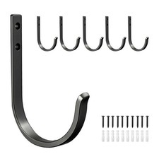 5 Pack Wall Hooks  Metal Hooks Hold up to 22 LB  Hooks Wall Mount for Hanging T...