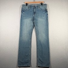 Cody James Mens Light Wash Straight Leg Denim Jeans 34x32 CJH019J29 Blue