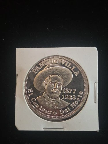 1877-1923 Silver Proof Pancho Villa/ Una Onza Troy .999 Playa Pura - Beautiful