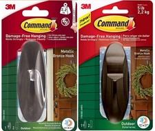      Command Designer Outdoor Hooks 2-Pack   Metallic Bronze   5 lb Hold