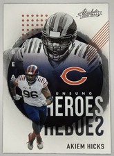 2021 Panini Absolute Unsung Heroes AKIEM HICKS #UH16 Chicago Bears