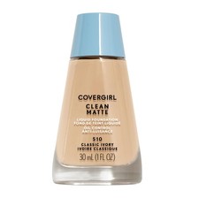 COVERGIRL Clean Matte Liquid Foundation 1 Fl Oz Pack of 1 , CLASSIC IVORY