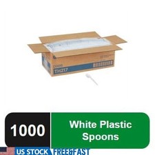 Heavyweight Disposable Plastic Spoons 1000 Count Cutlery Catering Service New