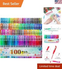 Non-Toxic Glitter Gel Pens, 100 Colors Set - Comfort Grip for Lasting Enjoyment