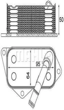 Mahle Oil Cooler For BMW 1 Series E81 F20 3 Series E90 F30 4 Series F32 5 Series E60 F10 6 Series E63 F12