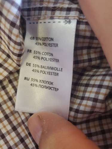 HARBOR BAY BEIGE/LILA/WEISS/kariert Button Down Hemd Big/Tall Herren 6XL-72"Brustumfang - Bild 11 von 17