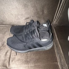 adidas Mens Black Low Top Lace Up Solid Athle...