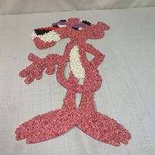 Colgantes de pared palomitas de plástico fundido pantera rosa vintage