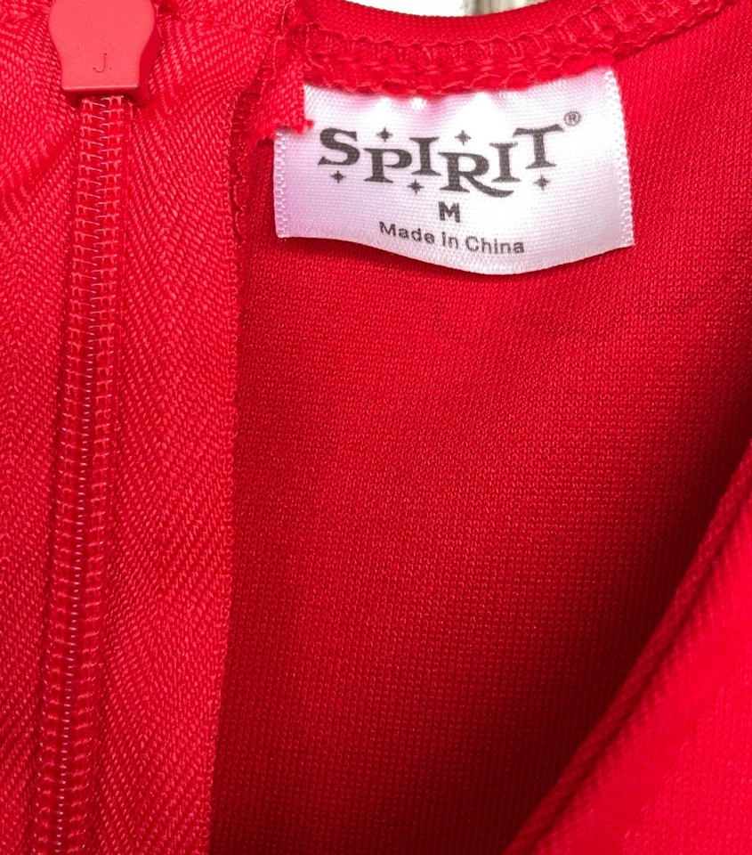 Spirit HALLOWEEN costume GIRLS medium cheerleader dress outfit red black silver - Image 4 of 4