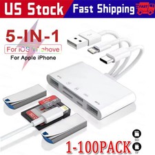 5 in 1 Memory Card Reader USB 3.0 OTG Adapter SD Card Reader For iPhone/iPad LOT
