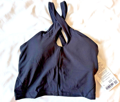 Lululemon Align Schlüsselloch Neckholder Tank 4 UK 8 schwarz brandneu Fitnessstudio Yoga Laufen