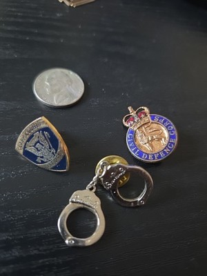 Lot 3 Clark County Fire Dept./British Civil Defence Corps Pins Etc.