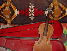 VINTAGE GERMAN FIDDLE  ANTIQUE VIOLIN with BOW GERMAN c1900  CASE