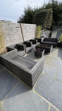 Rattan garden Furniture Outdoor 8 Seater 2 Tables