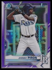 2021 Bowman Chrome #BCP-239 Jhonny Piron Prospects Purple Refractor #/250