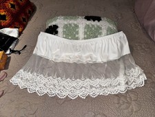 Indigo Thread Co. Women's White Lace Slip Mini Skirt Stretch Waist SZ 2X NWOT