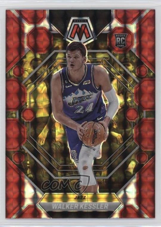 2022-23 Panini Mosaic Rookies Red Mosaic Prizm Walker Kessler #212 z5b