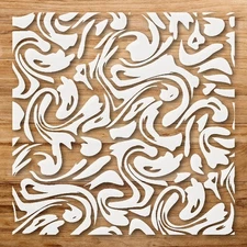 Abstract Swirling Pattern Stencil for Creative Projects - StencilAir