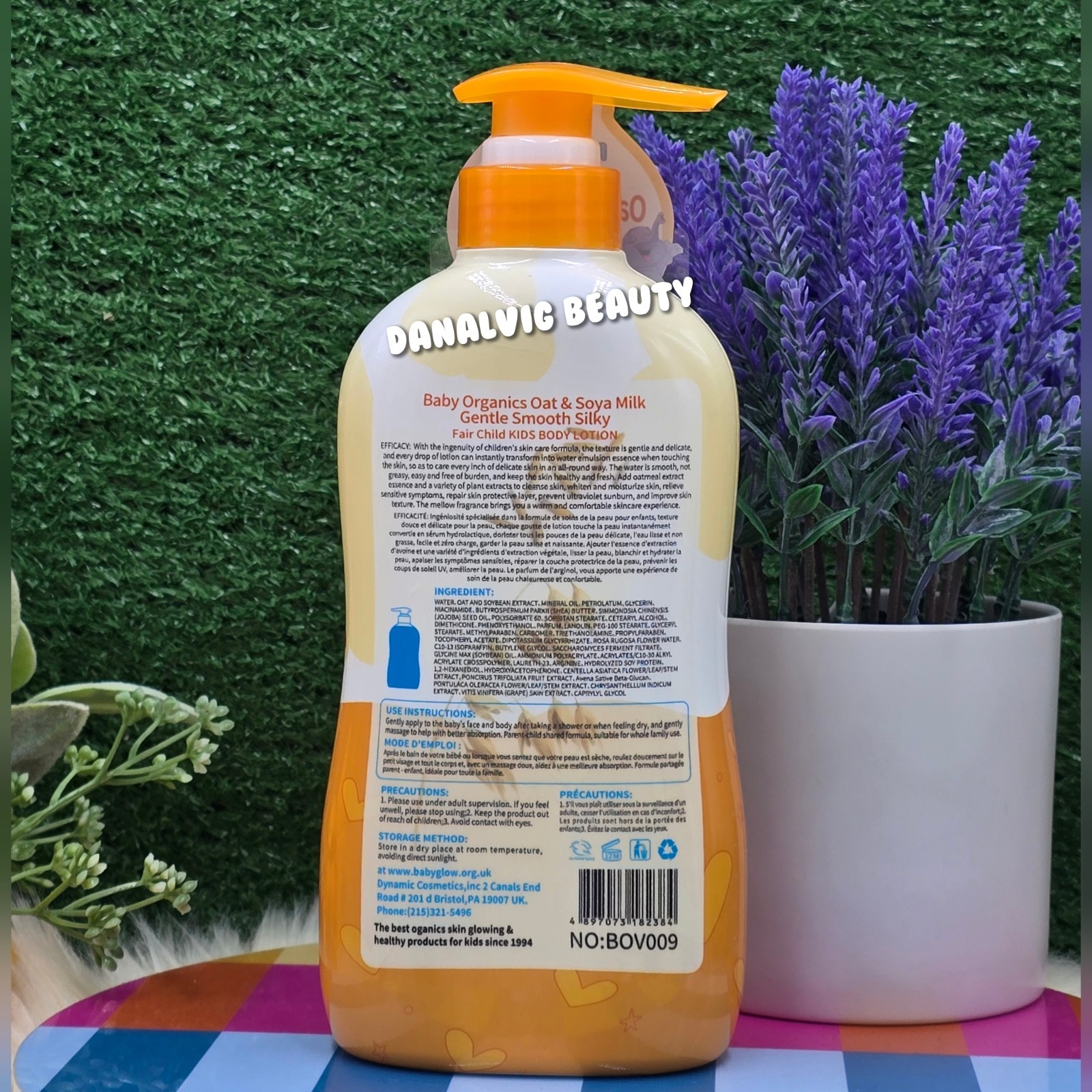 Baby Organic Fair child natural skin with Oat & Soya Milk body lotion 500ml