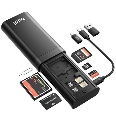 Multifunctional SD Card Reader, SD/TF/Micro SD/CF/MS/M2 7-in-1 5Gbps High-Spe...