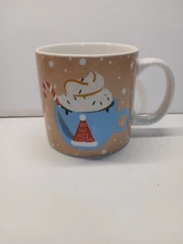 JOY & PEACE HO HO HO HOT COCOA STONEWARE HOLIDAY MUG 16 OZ.
