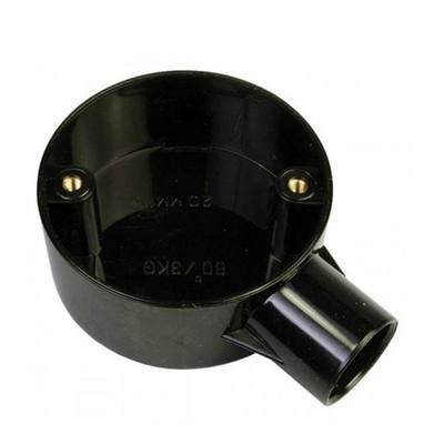 Greenbrook Conduit 1 Way Cable Grommet 25mm Black PVC High Strength