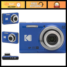 16MP Compact Digital Camera with 5X Optical Zoom, Blue - Lightweight  Easy to U