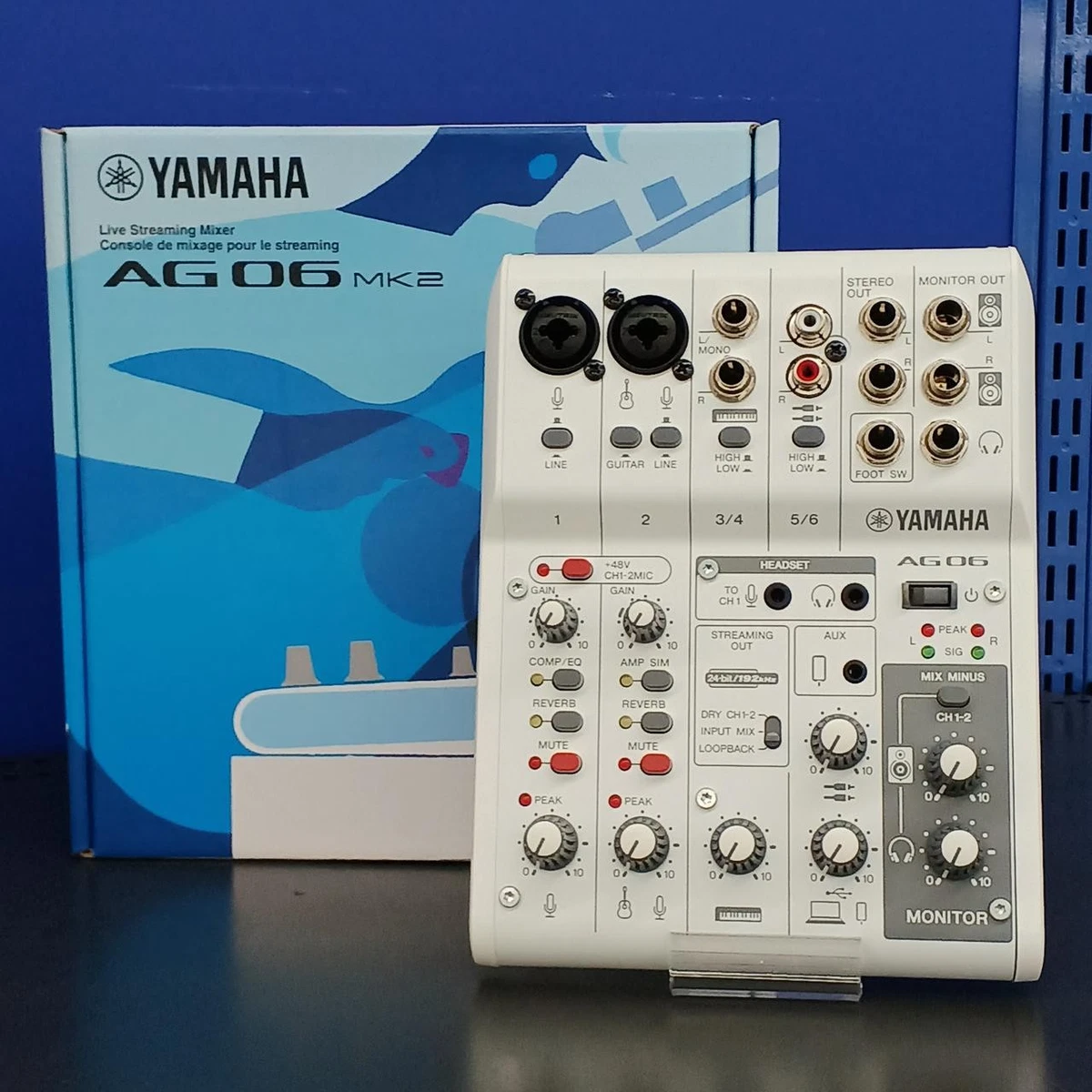 YAMAHA AG06MK2 6-Ch USB Audio Mixer Interface Streaming Podcast