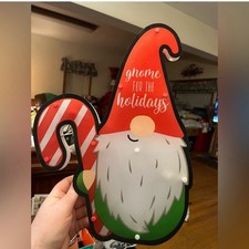2 Light Up Gnome Holiday Decorations