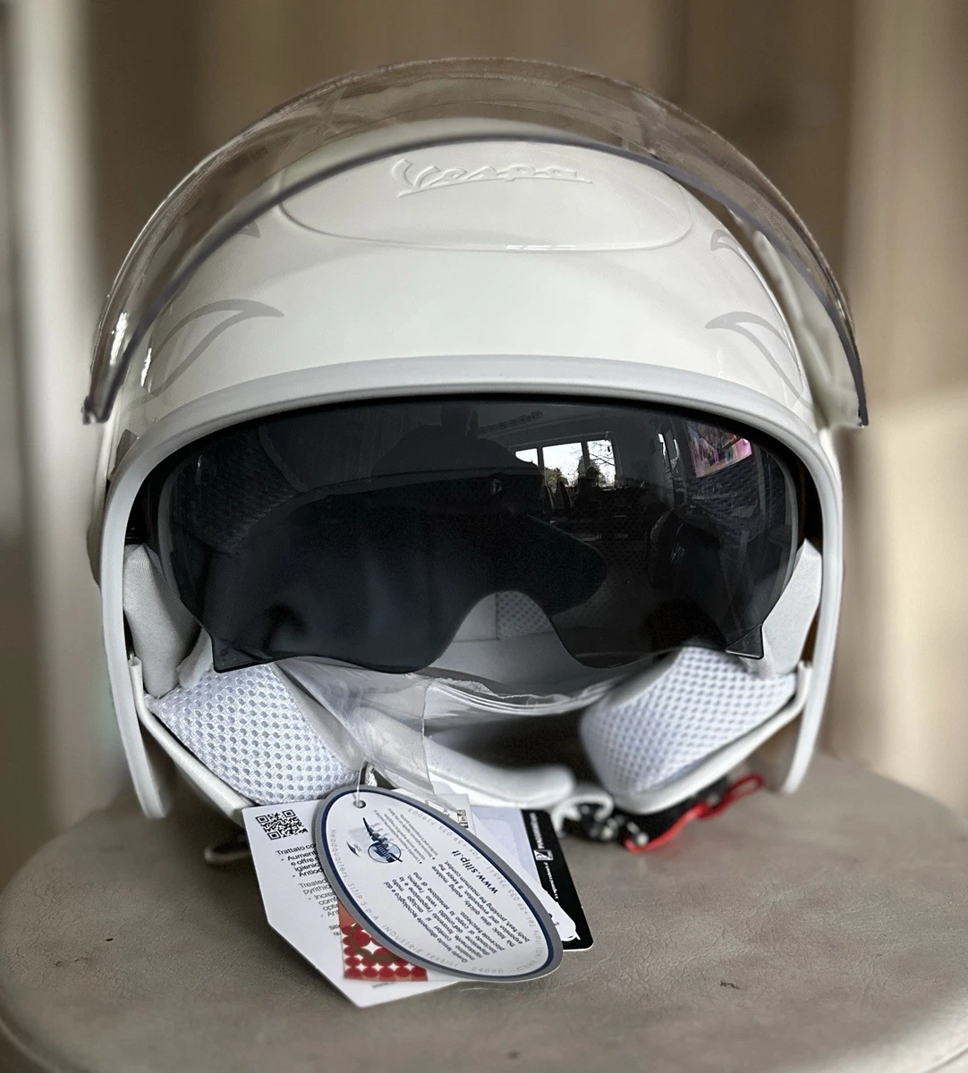 Jet Helm LML STAR DELUXE Elfenbein-blau Harley Helm Chopper Jethelm