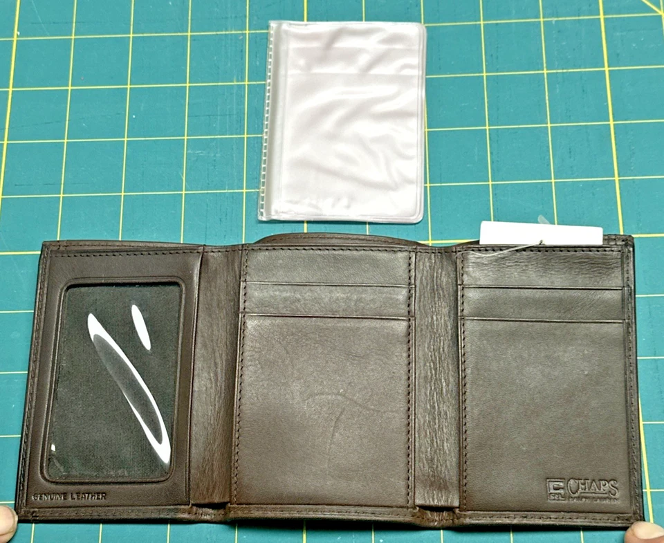 Ralph Lauren Chaps тройного сложения холст и кожаный бумажник новый - Изображение 3 из 3