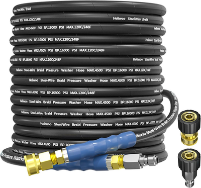 #ad #ad 75FT Pressure Washer Hose 4500PSI Kink Resistant Quick Connect Hot Cold Water $149.99