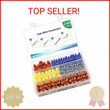 240 Pcs Electrical Wire Connectors Screw Terminals - Twist Nuts Caps Wire Connec