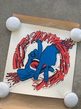 Santa Cruz  X Og Slick   Silscreened Screaming LA Hands   18 x 18 Signed