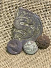 Dug Civil War Half US Buckle Or Plate With Three Eagle Buttons From Dallas Ga.